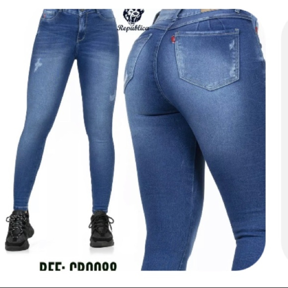 JEANS COLOMBIANOS Authentic Colombian Push Up Jeans, Levanta Cola Size 11